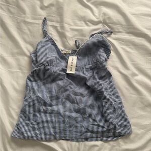 Brandy Melville Blue Gingham Camisole